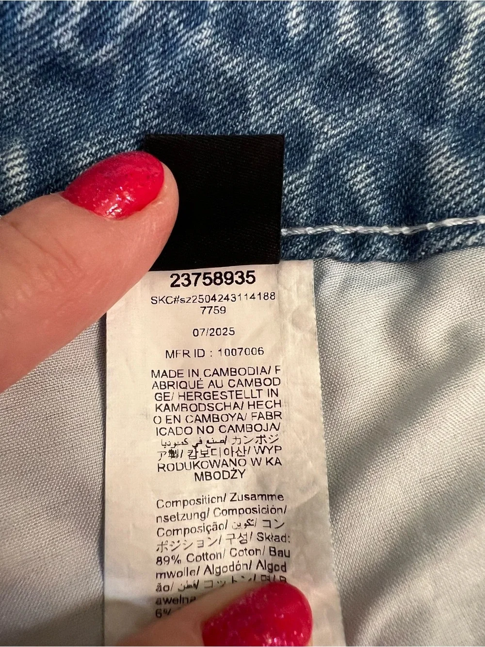 SHEIN Light-Wash Denim Mini Skirt